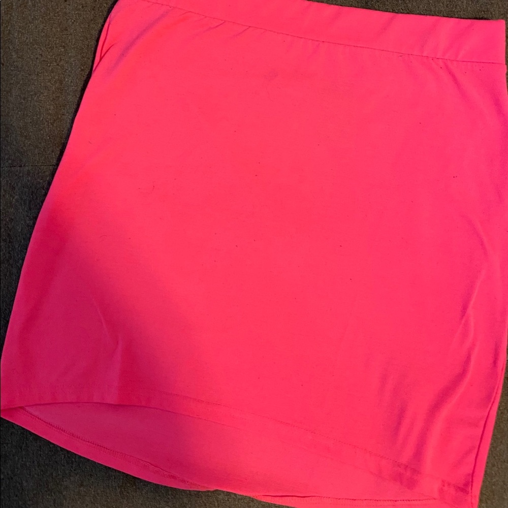 Hot pink mini skirt